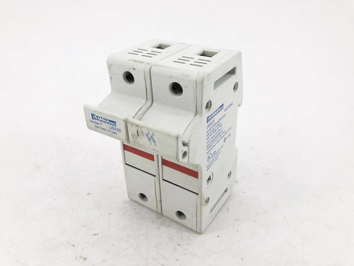 Used Lot of 4 Ferraz Shawmut US3J2I Fuse Holders 600VAC/DC 30A 2P Class J W213942