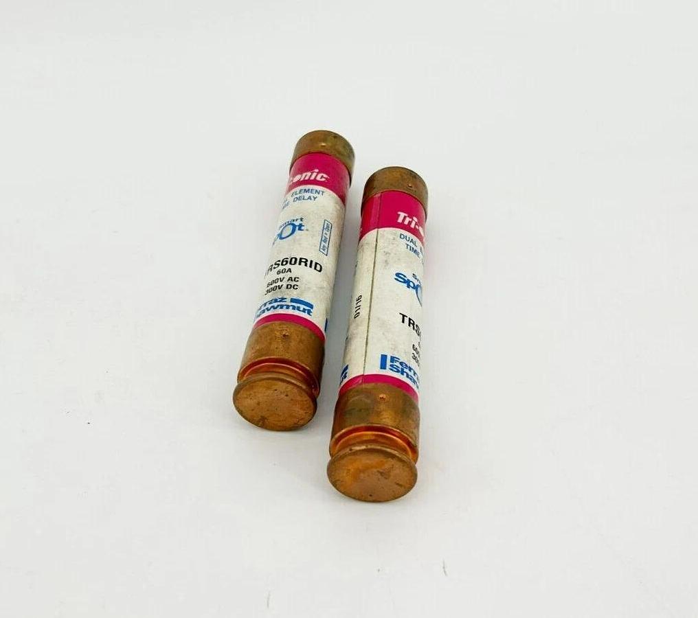 Lot of 2 New Ferraz Shawmut TRS60RID Smart Spot Fuses 60A, 600VAC, 300VDC