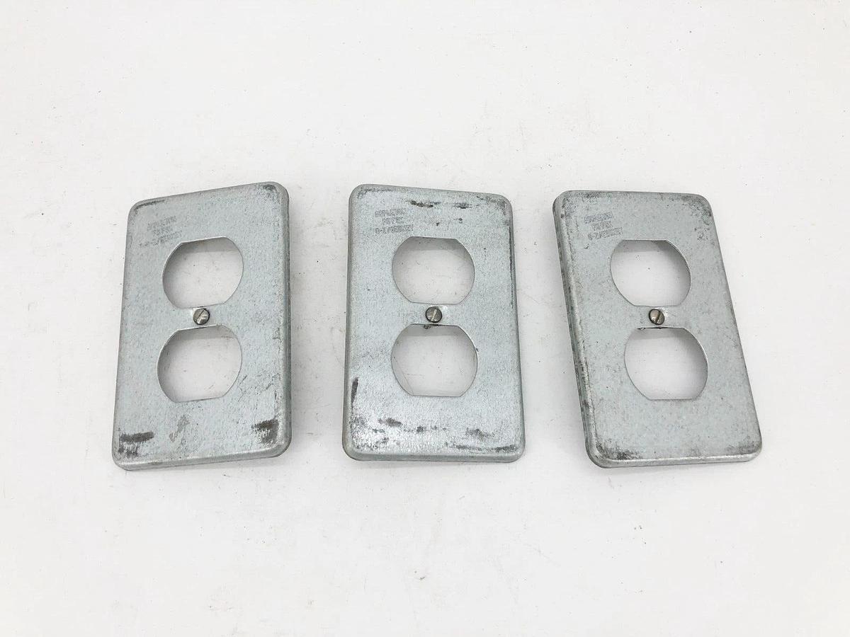 Lot of 3 New Appleton FSK1DR Stamped Steel Covers For FS & FD Boxes