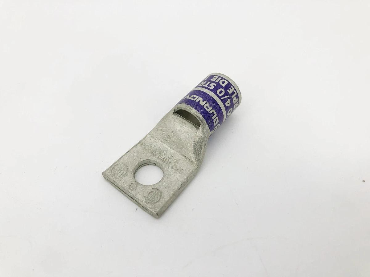 Lot of 2 New Burndy YA28-L4 Compression Lugs 4/0 AWG N200 Purple Die 15