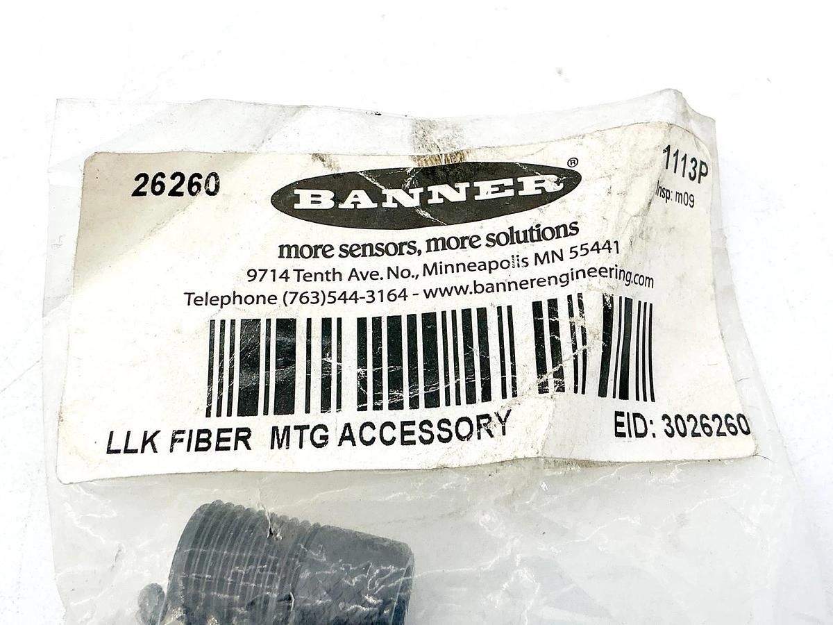 New Lot of 3 Banner 26260 LLK Fiber MTG Accessory 1113P