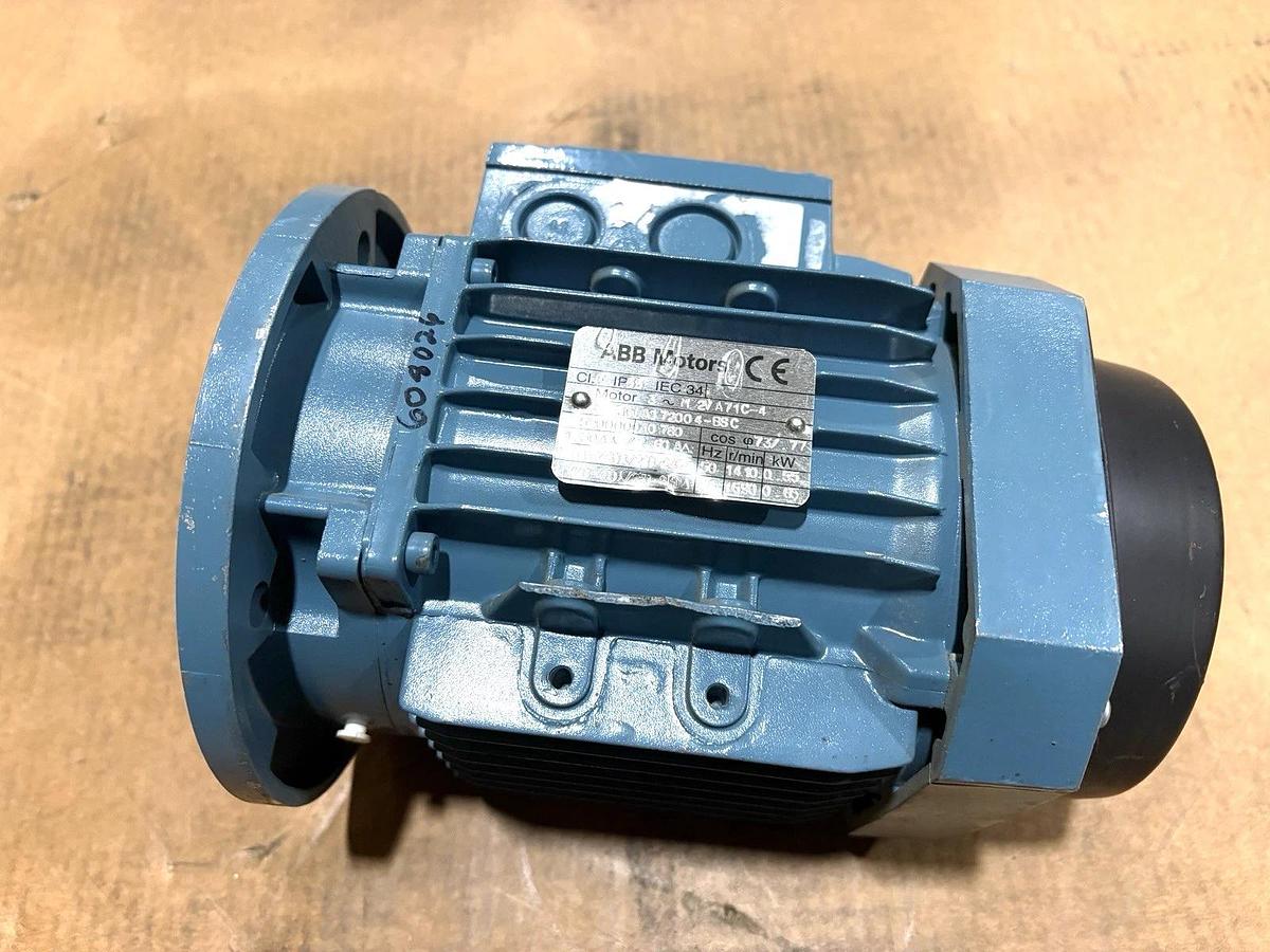 New ABB 3GVA072004-BSC M2VA71C-4 .65kW Electric Motor 240/480V 1690RPM