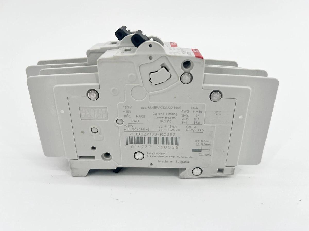 Used Lot of 2 ABB SU201M-K5 Miniature Circuit Breakers 5A 1P 240V 2CDS271337R0357