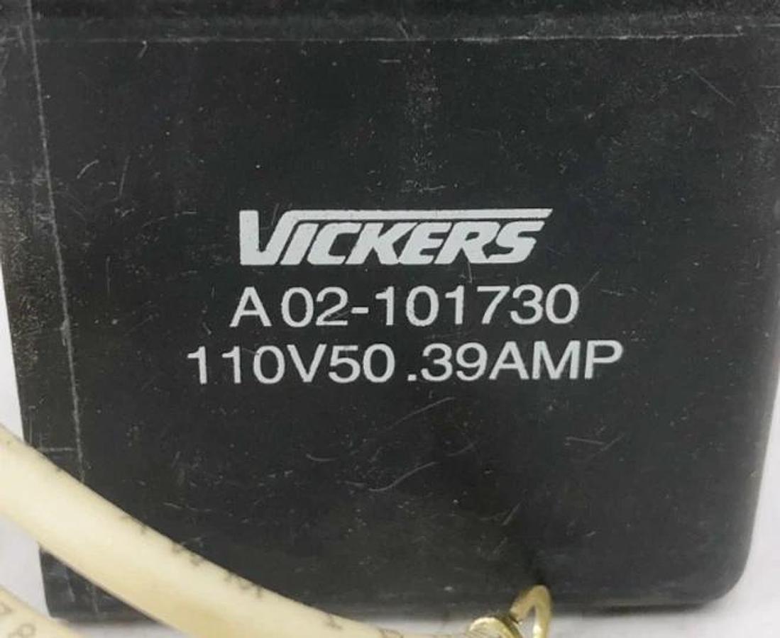 New Vickers A 02-101730 Solenoid Valve Coil Black 110V50 .39A - No Box