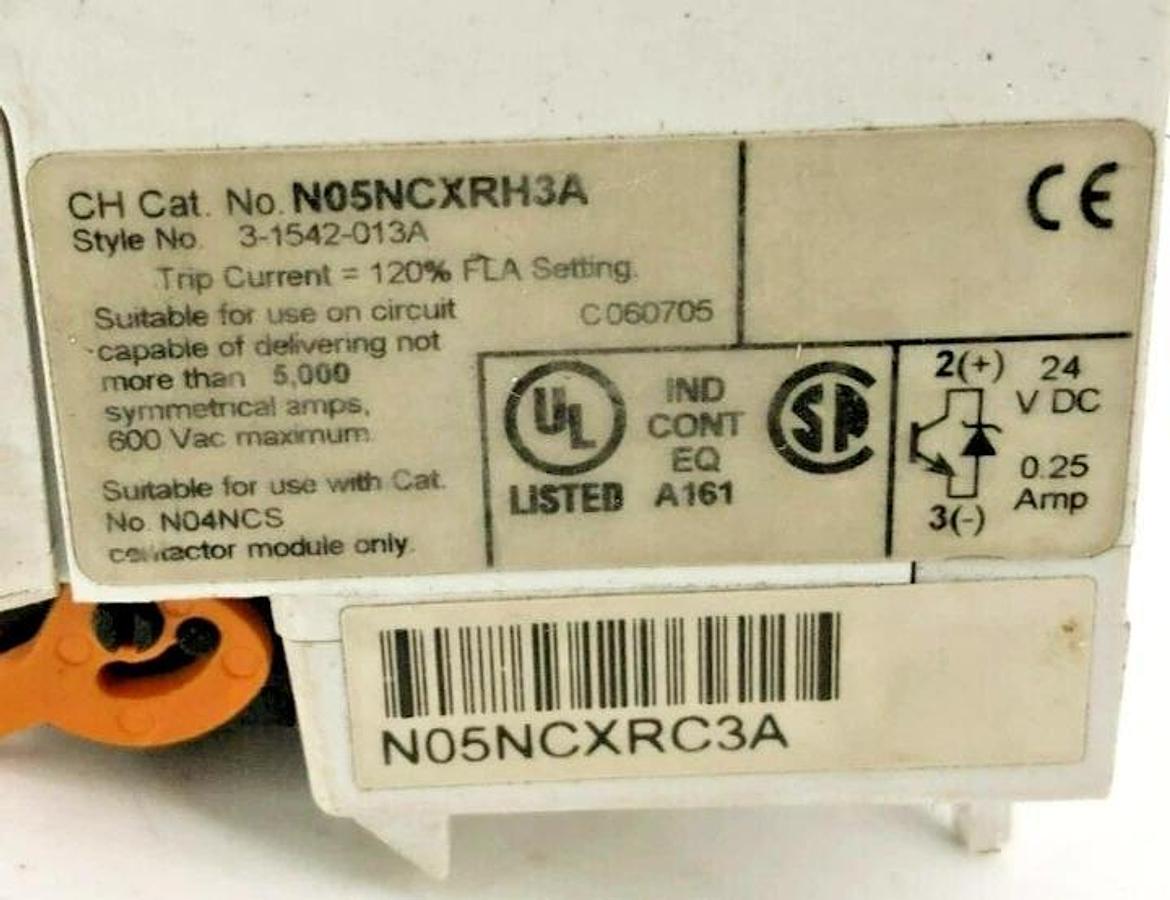 Used Eaton Cutler Hammer N05NCXRH3A Overload Relay 8.4-27A NEMA Size 1