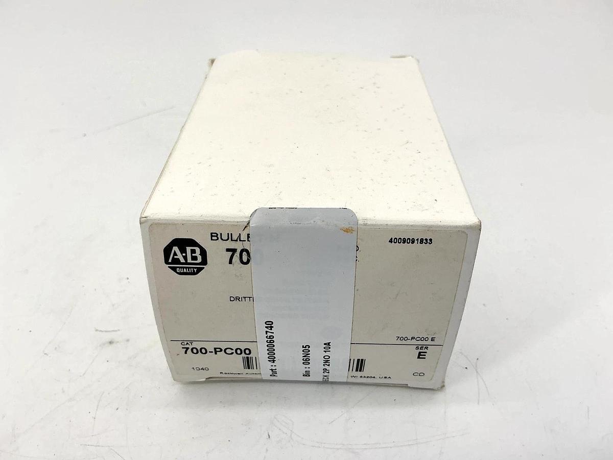New Allen Bradley 700-PC00 Ser E Relay Third Deck Type P 0-Pole 0NO 700PC00