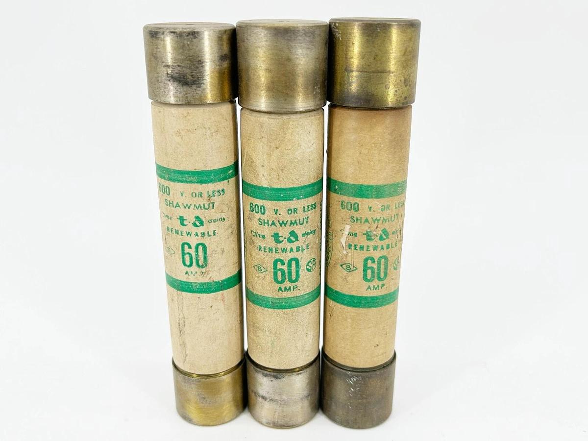 Used Ferraz Shawmut RFS60 Fast Acting Renewable Fuse 60A 600V