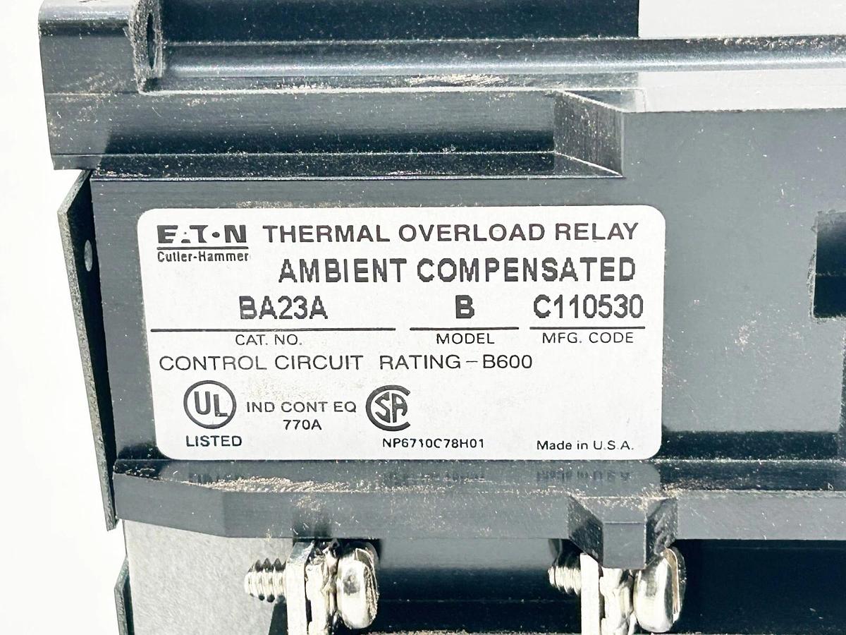 New Cutler Hammer BA23A Thermal Overload Relay 3 Pole 263-45FLA Size 2 Starter