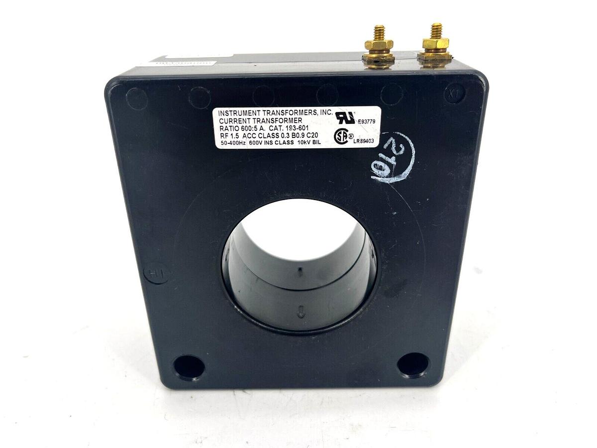 New Instrument Transformers 193-601 Current Transformer 600:5A Ratio 600V