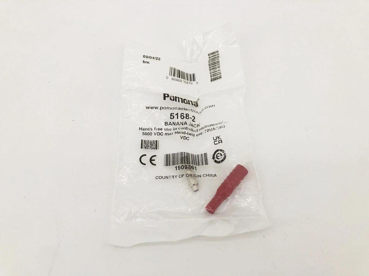 Lot of 5 New Pomona 5168-2 Banana Jacks 30VAC/60VDC