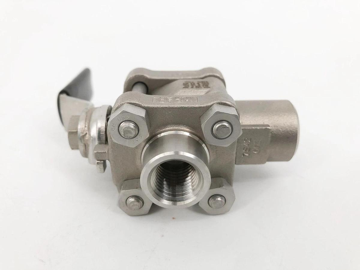 New Swagelok SS-62XTF4 3-Piece 3-Way Ball Valve 1/4" NPT 1000psi 316 Stainless