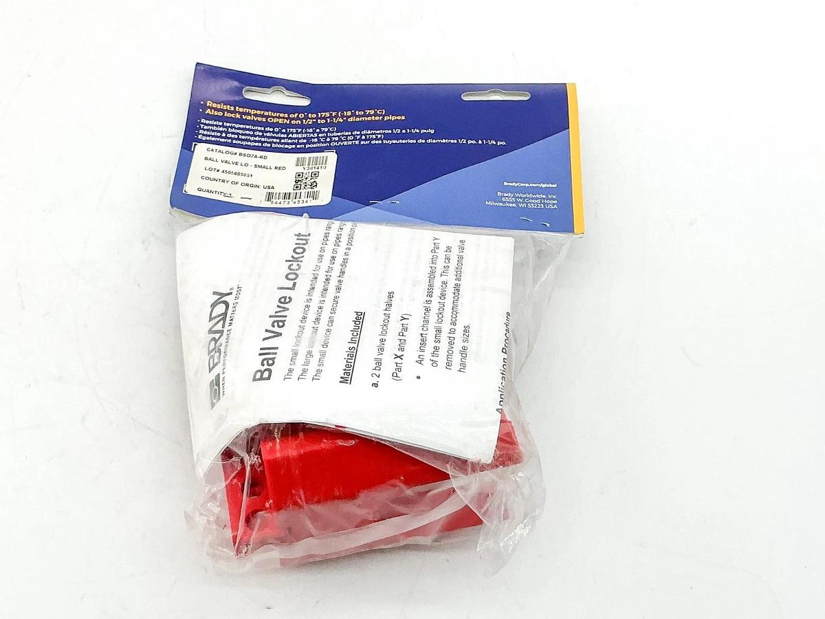 New Brady BS07A-RD 4 Legged Ball Valve Lockout 1/2-2.5" Pipes