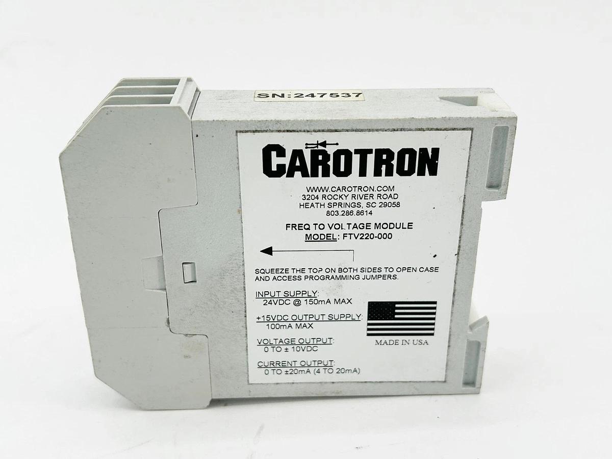 New Carotron FTV220-000 Frequency To Voltage Module 24VDC 150Ma