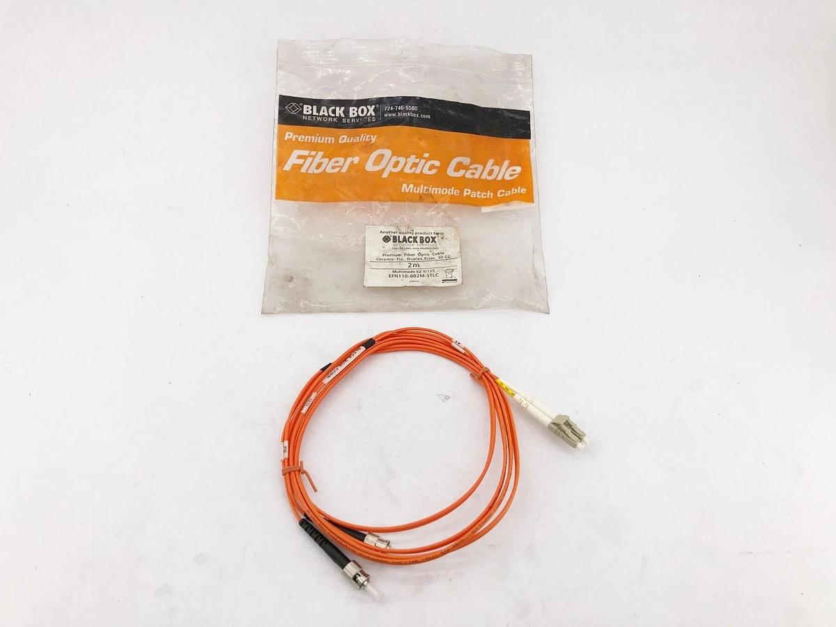 New Black Box EFN110-002M-STLC Fiber Optic Patch Cable Multimode 62.5/125