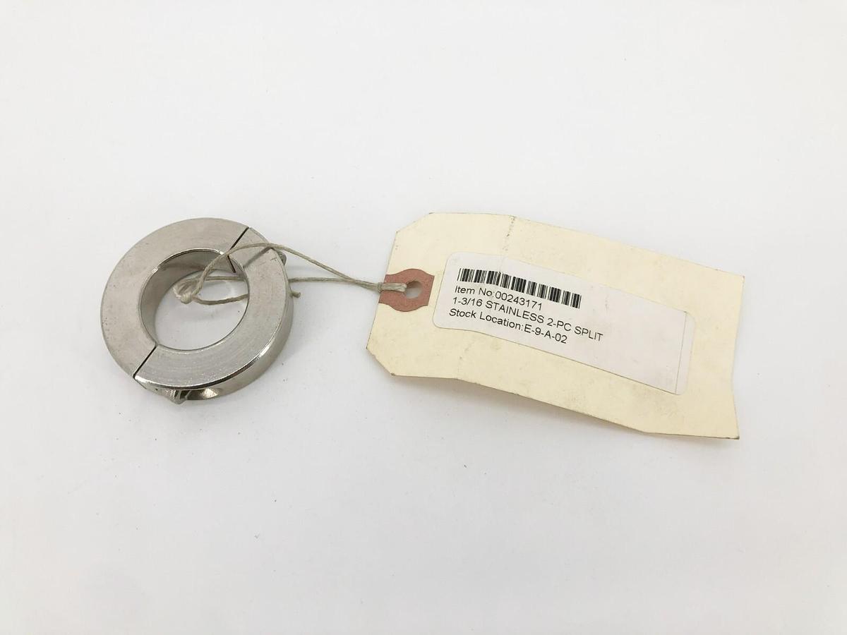 New Climax 2C-118-S Two-Piece Split Clamp Collar Stainless Steel 1-3/16" ID