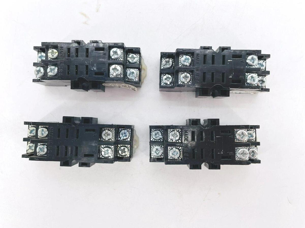 Used Lot of 4 Allen Bradley 700-HN116 8-Blade Socket for 700-HF Relays