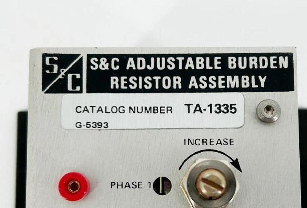 New S&C Electric TA-1335 Adjustable Burden Resistor Assembly 120VAC 3PH - No Box
