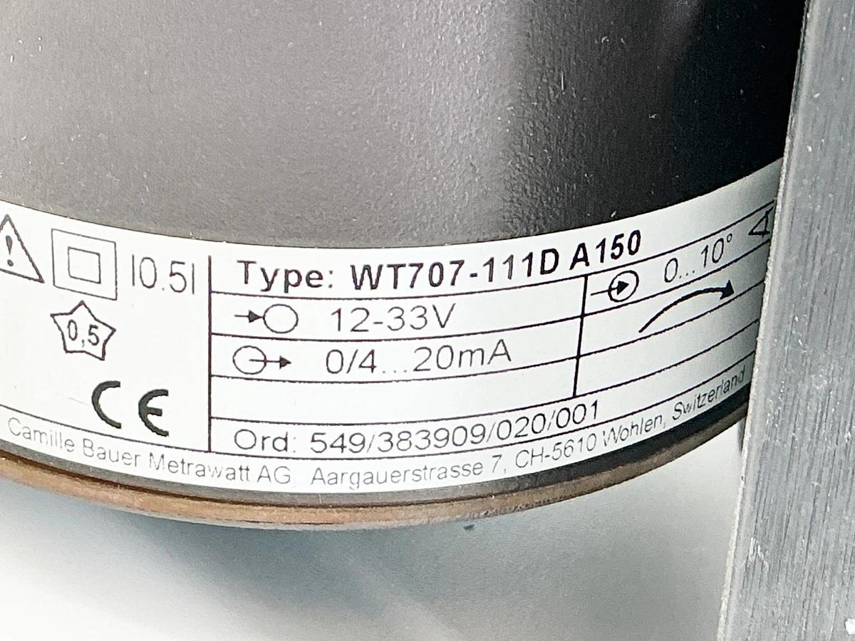New Camille Bauer WT707-111D A150 Angular Position Encoder 33V 0/4 20mA - No Box