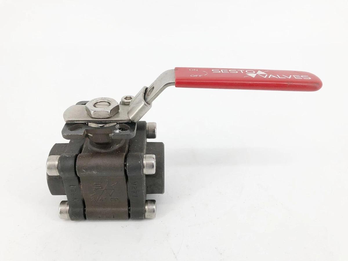 New Sesto Valves M32S-0T-C60F-L Ball Valve 3/4" 2000WOG B16.34 - No Box