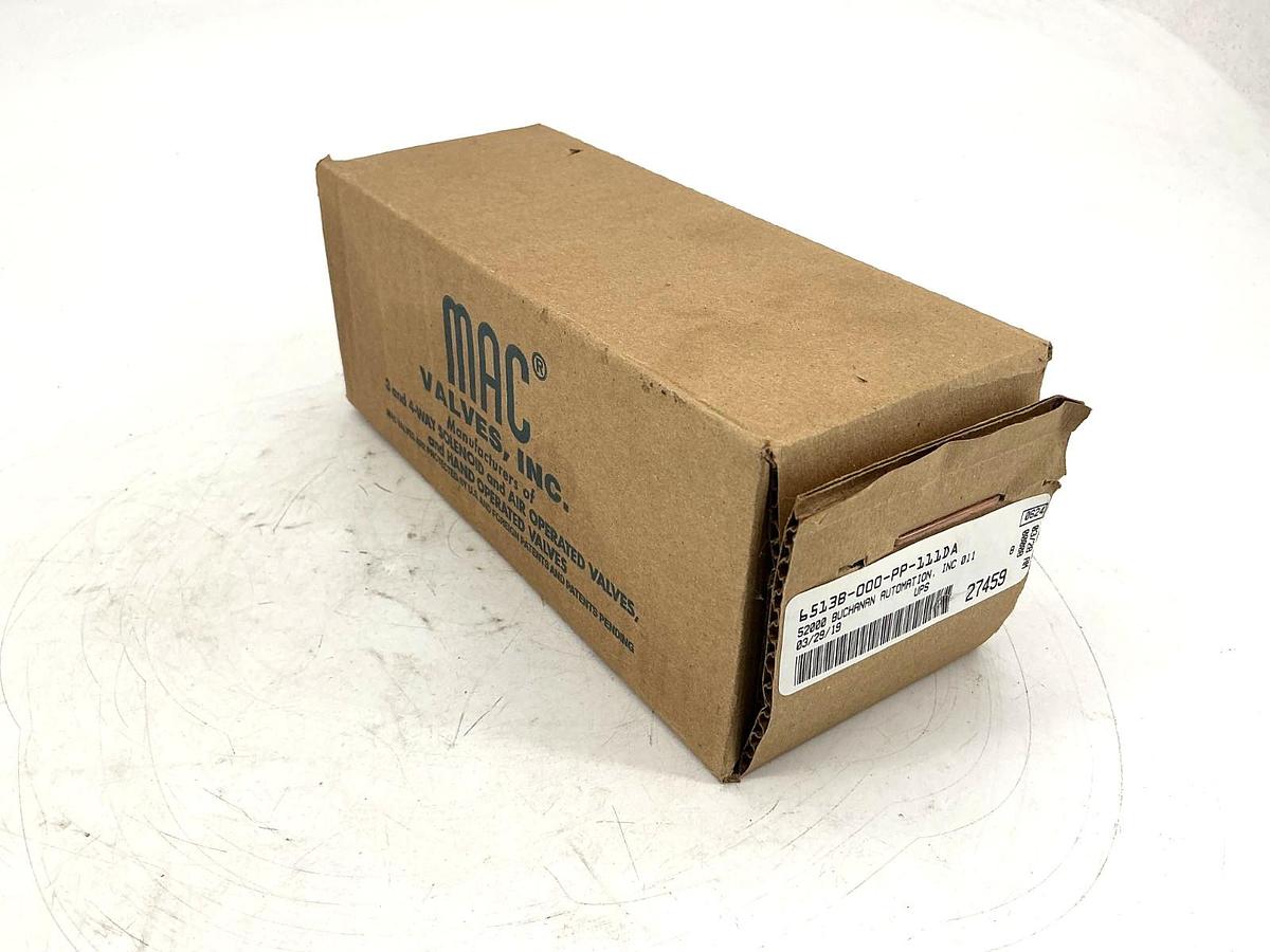 Used New Sealed MAC Valves 6513B-000-PP-111DA Solenoid Valve Base 4-Way110/120VAC
