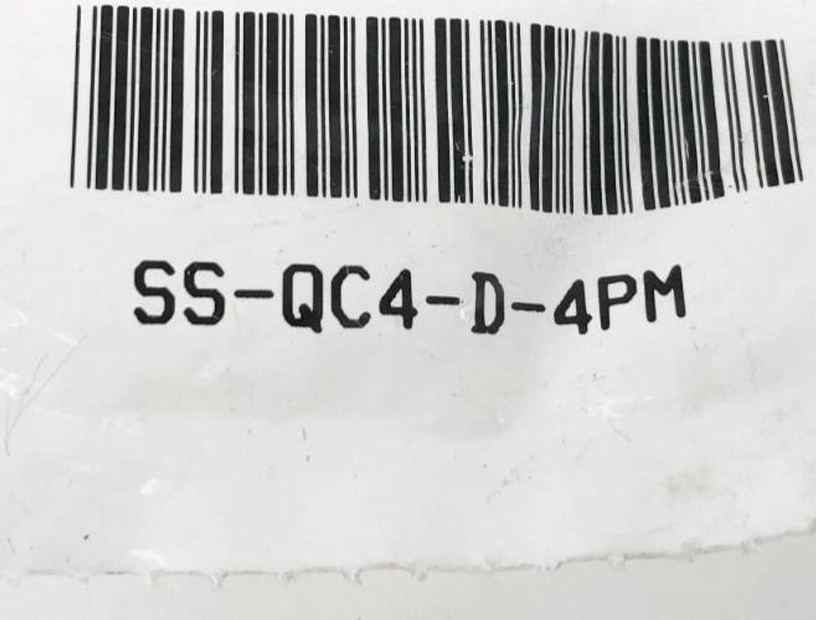 New Swagelok SS-QC4-D-4PM Instrumentation Quick Connect Stem with Valve