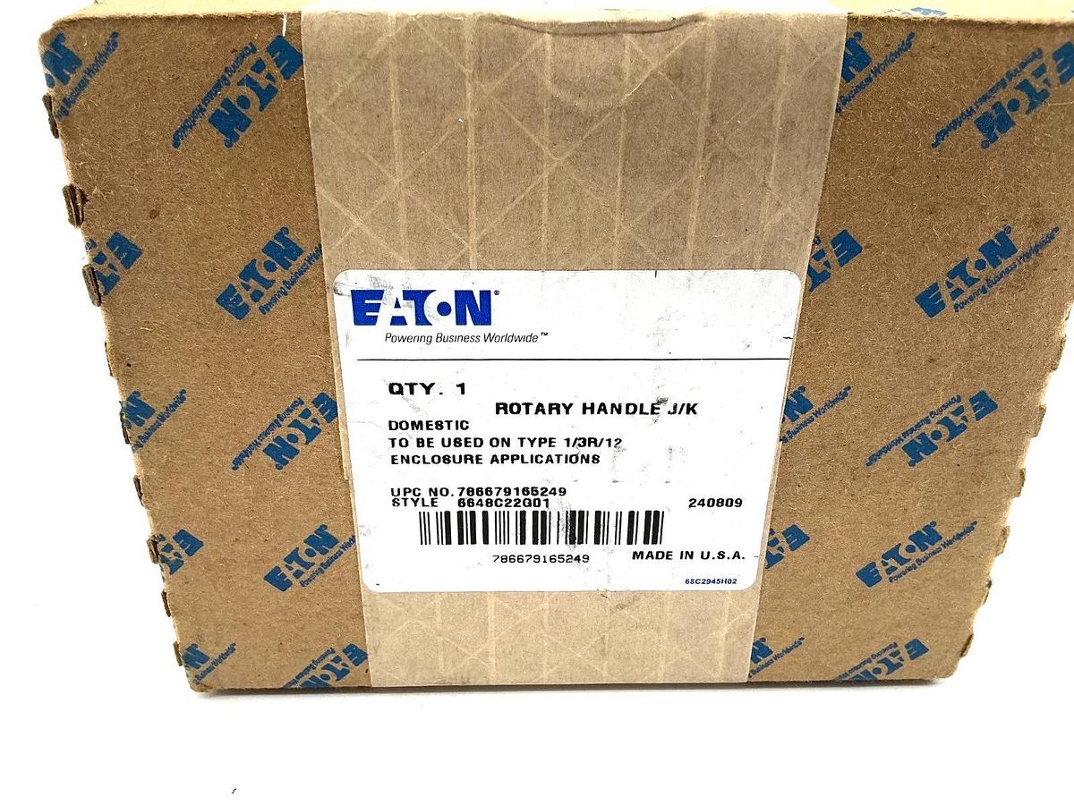 Used New Eaton 6648C22G01 Rotary Handle J/K for Type 1/3R/12 Enclosures