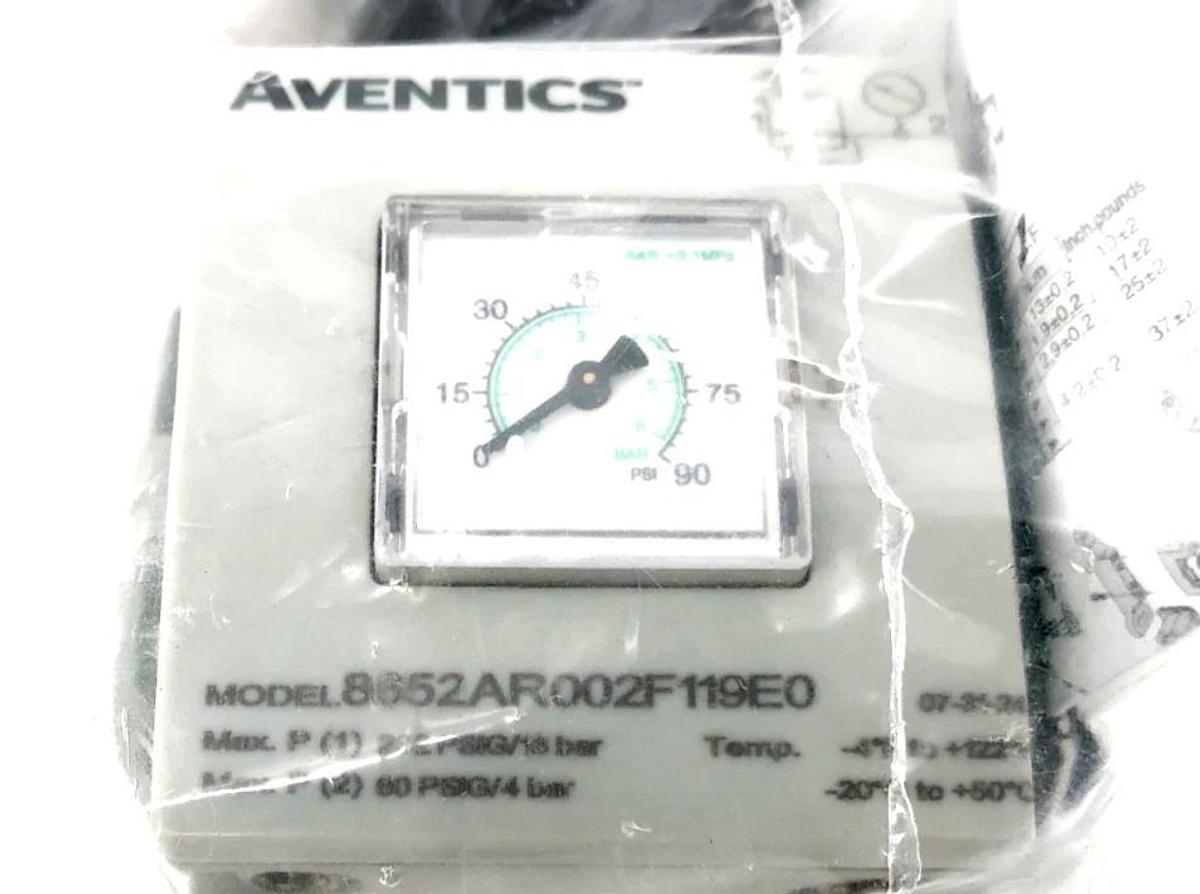 New Aventics 8652AR002F119E0 Pneumatic Regulator 1/4" NPTF 3-60psig- No Box