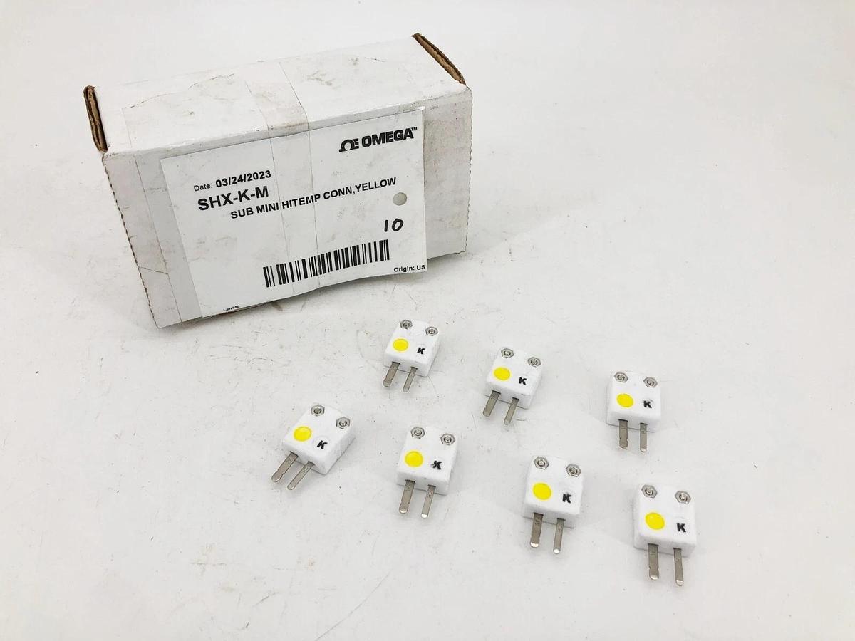 Lot of 7 New Omega SHX-K-M Mini High Temp Ceramic Connectors Type K