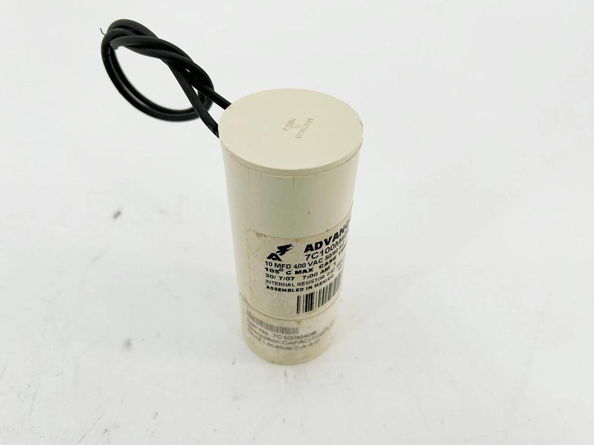 New Lot of 2 Advance 7C100M40R Capacitor Dry 10MFD 400V 50/60Hz