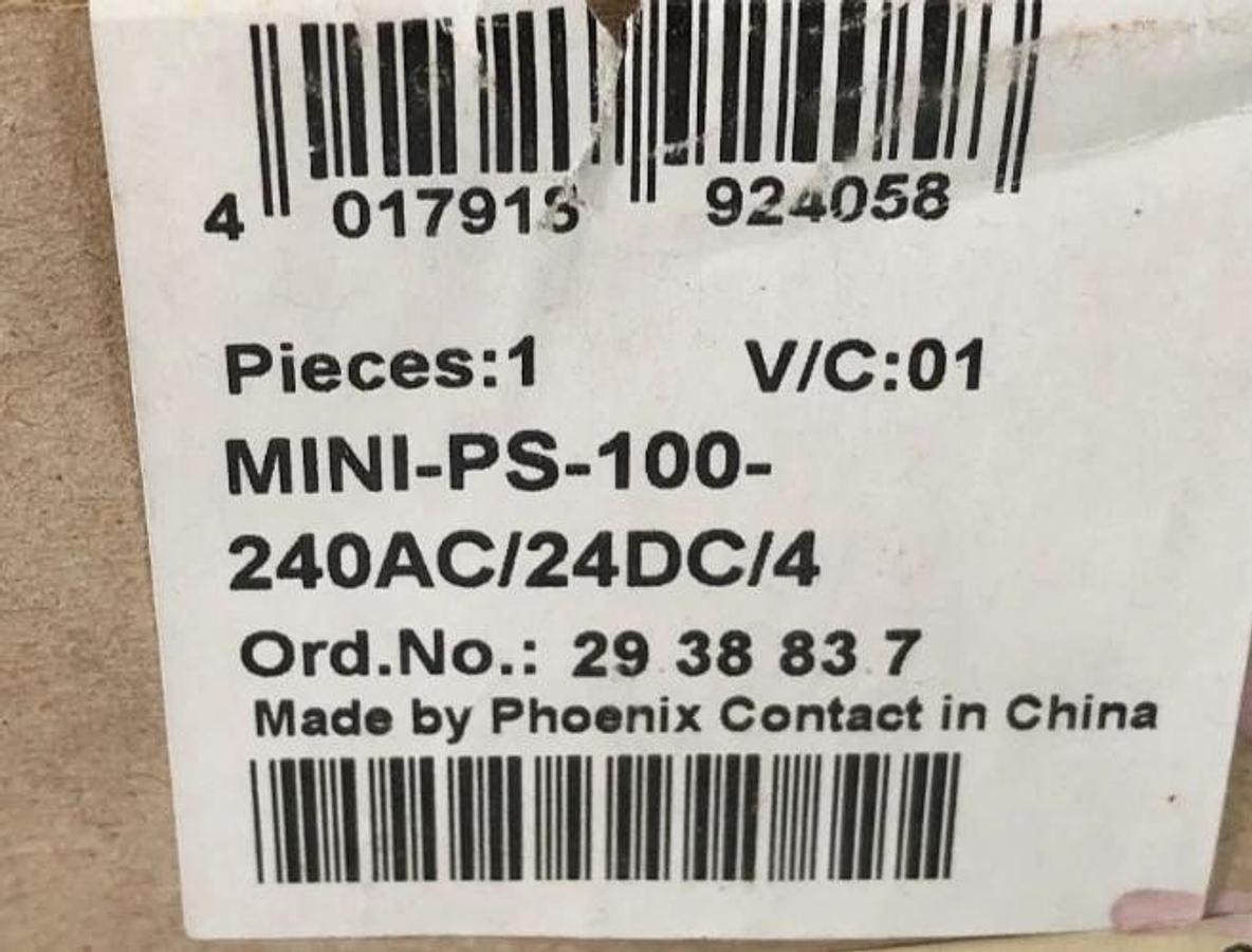 New Phoenix Contact MINI-PS-100-240AC/24DC/4 Power Supply 2938837