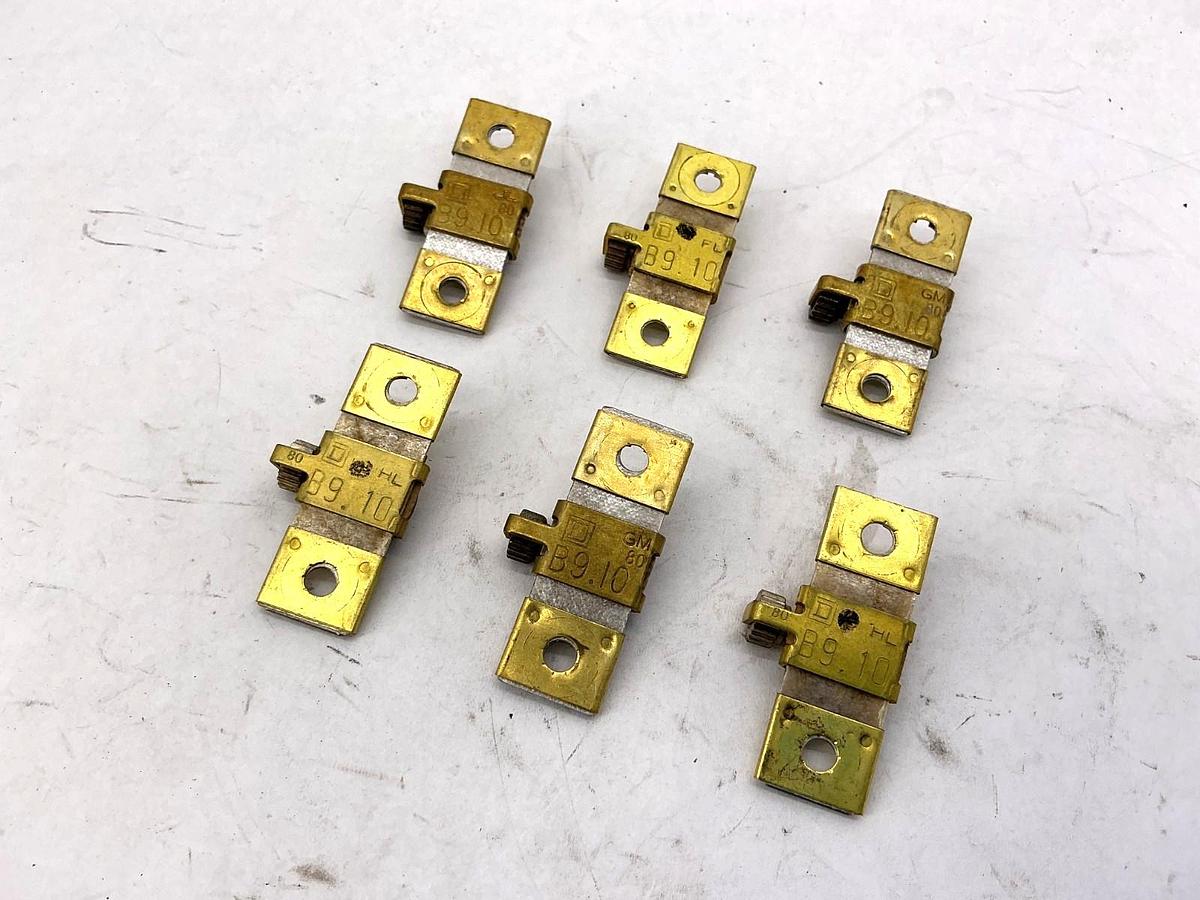 Used Lot of 6 Square D B9.10 Overload Relay Terminal Unit