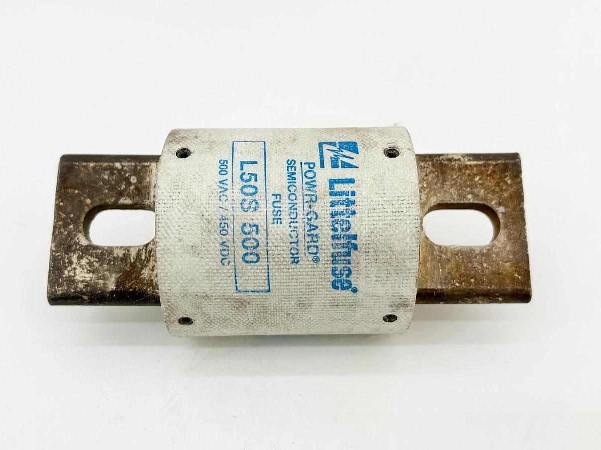Used Littelfuse L50S500 Very Fast Acting Semiconductor Fuse 500A 500V
