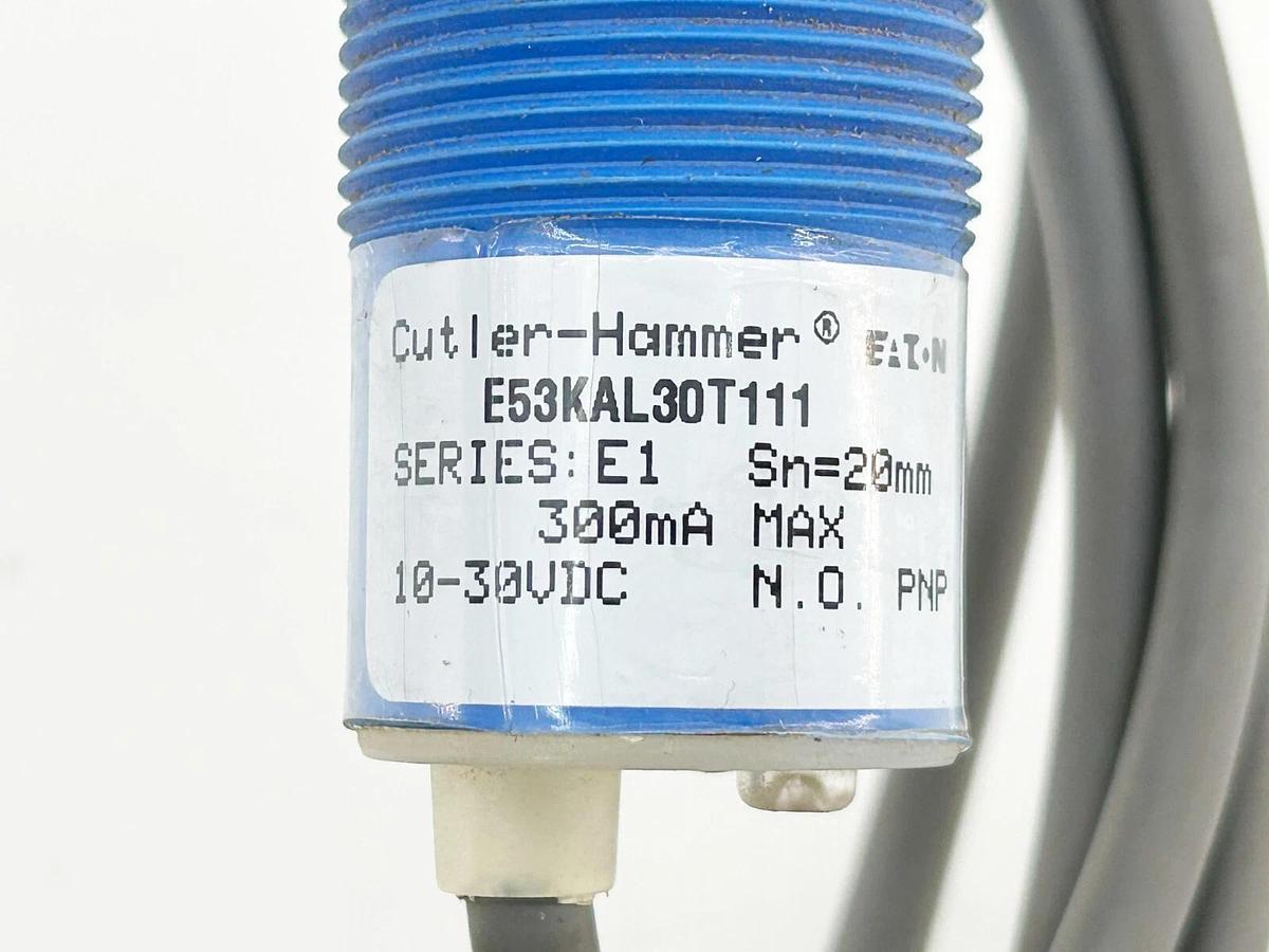 Used Cutler Hammer E53KAL30T111 Tubular Proximity Sensor 10-30VDC 300MA