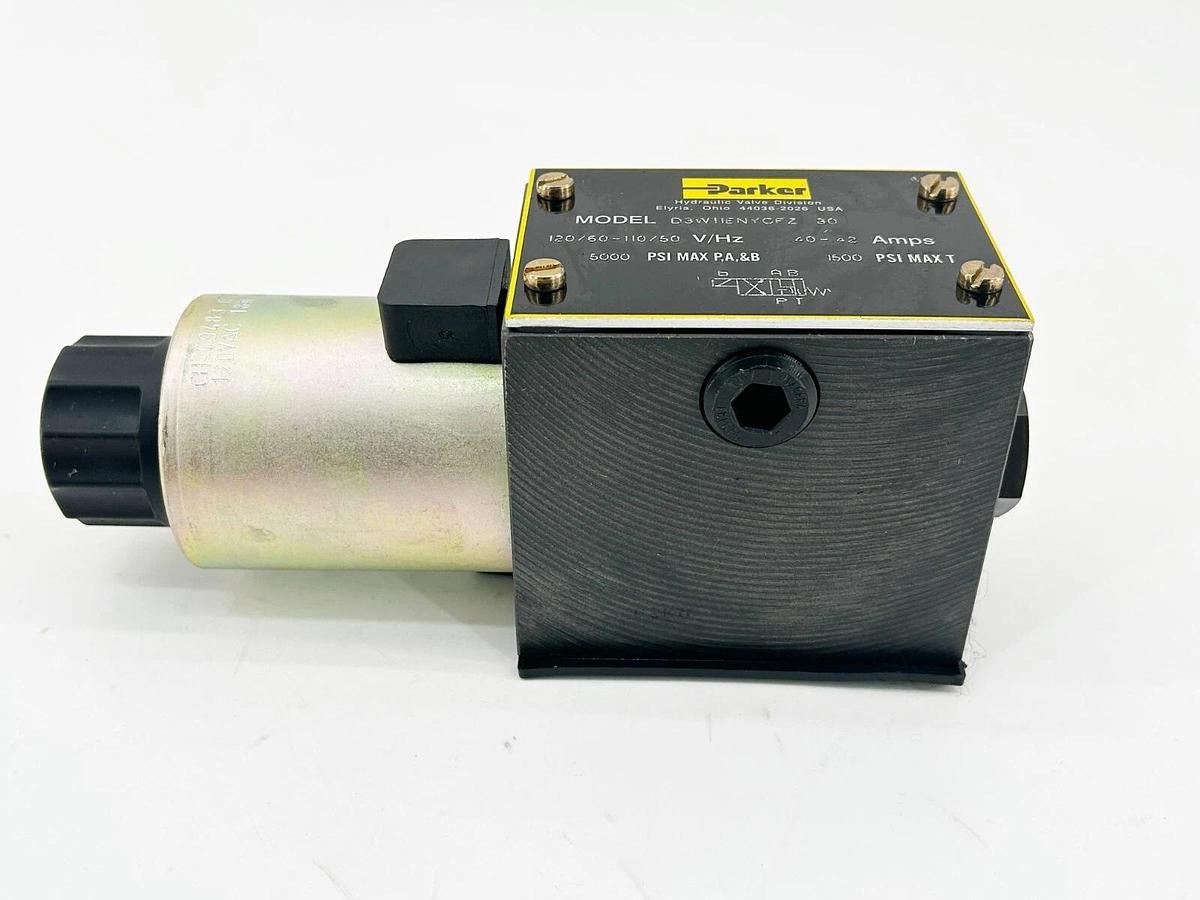 New Parker D3W11ENYCFZ-30 Solenoid Valve 5000PSI 42A 110/120V 50/60Hz