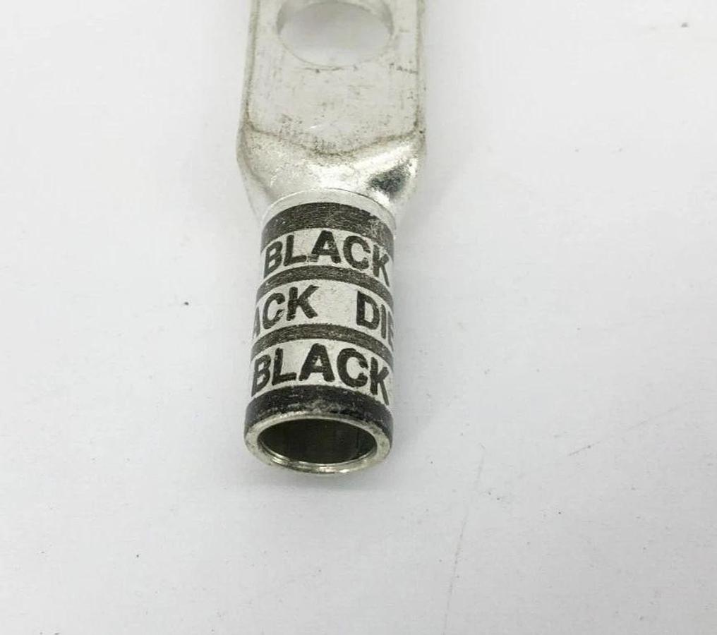 Lot of 3 New Thomas & Betts 2/0 125N Compression Lugs 2-Hole 45 Black