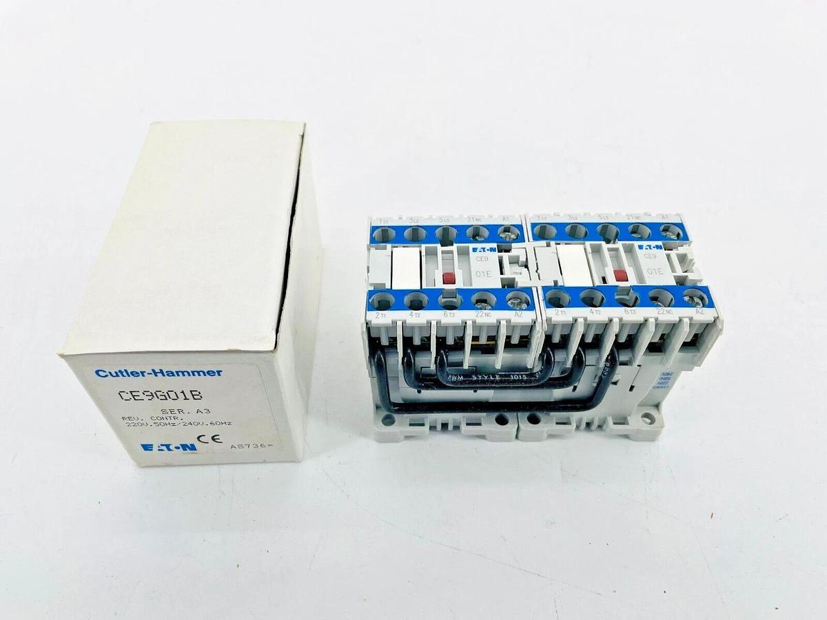 New Eaton Cutler Hammer CE9G01B Reversing Contactor 220V 60Hz/240V 60Hz Ser A3