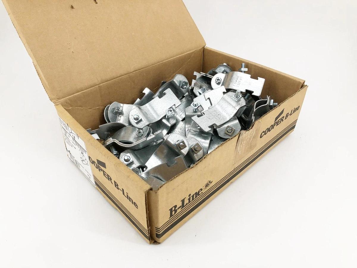 Box of 50 New Cooper B-Line B2011PAZN Conduit Clamps 1-1/4" RGD 1-5/8