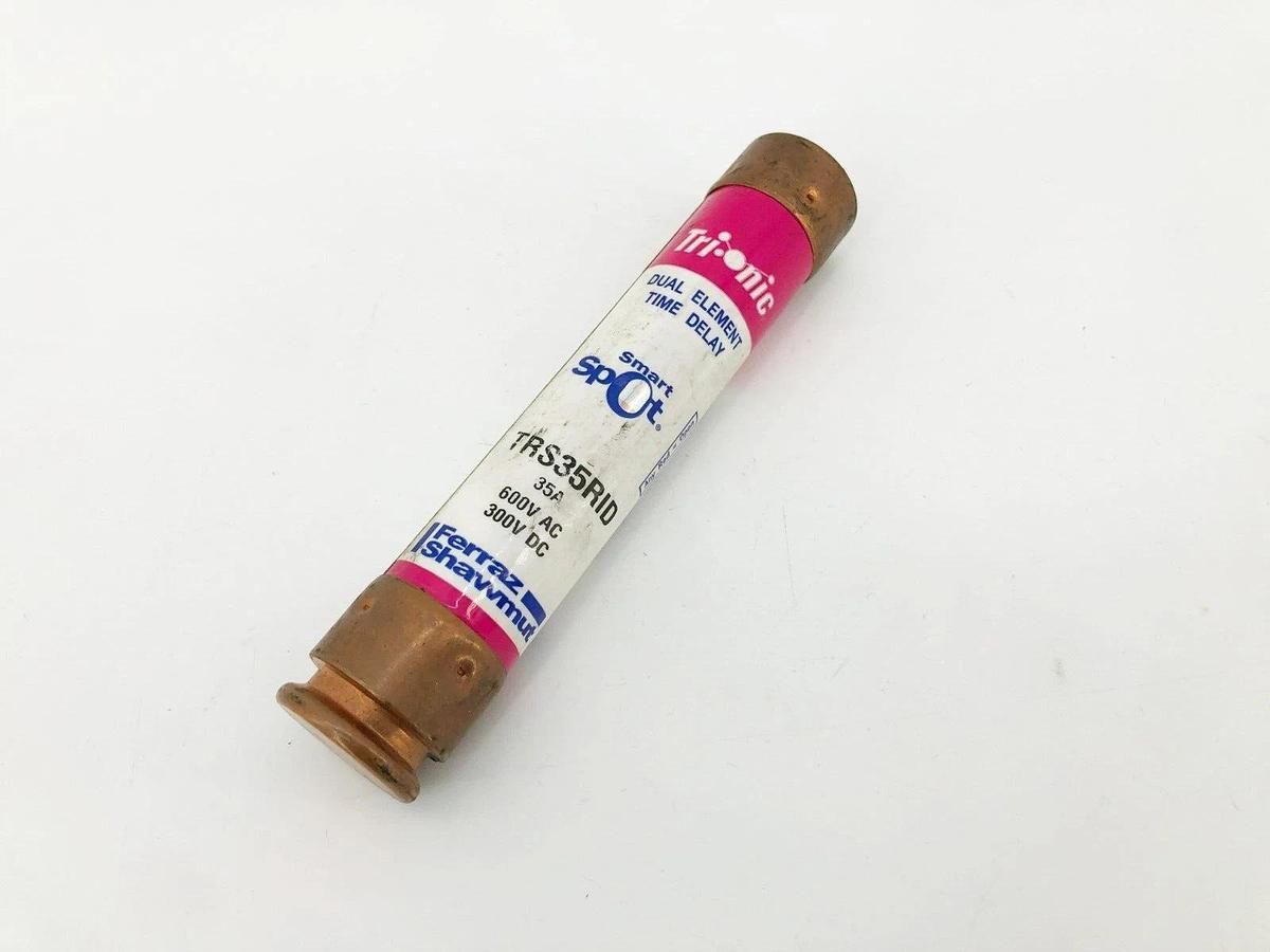 Lot of 2 New Ferraz Shawmut TRS35RID Dual Element Time Delay Fuses 35A 600V