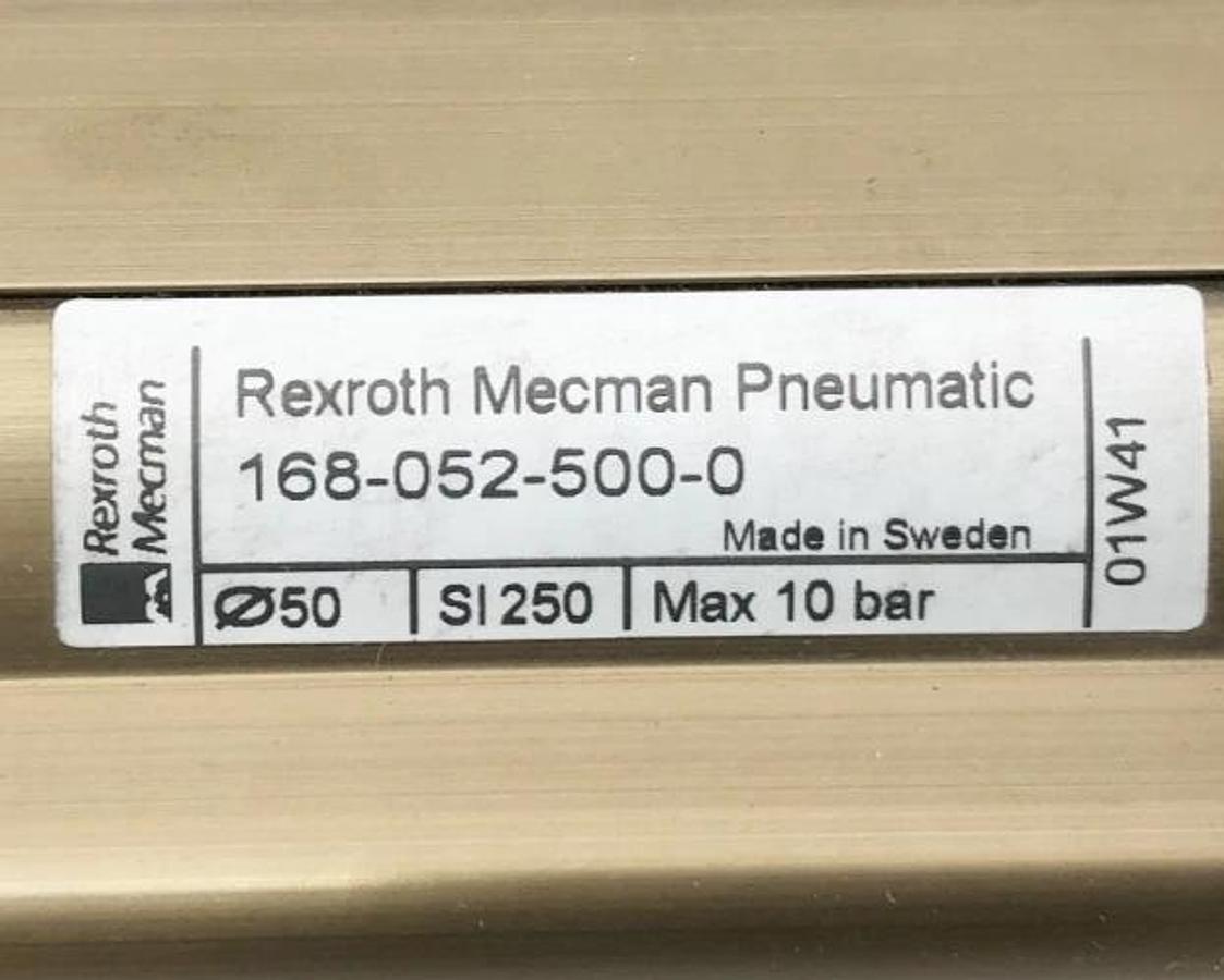 New Rexroth 168-052-500-0 Pneumatic Cylinder 50mm Bore 250mm Stroke - No Box