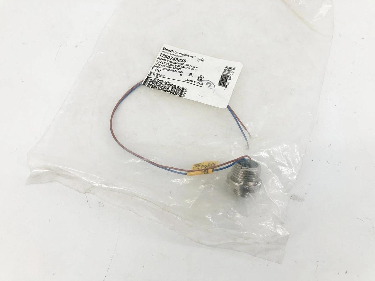 New Brad Connectivity 1200740039 Receptacle 2P FR 12IN. 22/1 SS 7R2004A19A1201