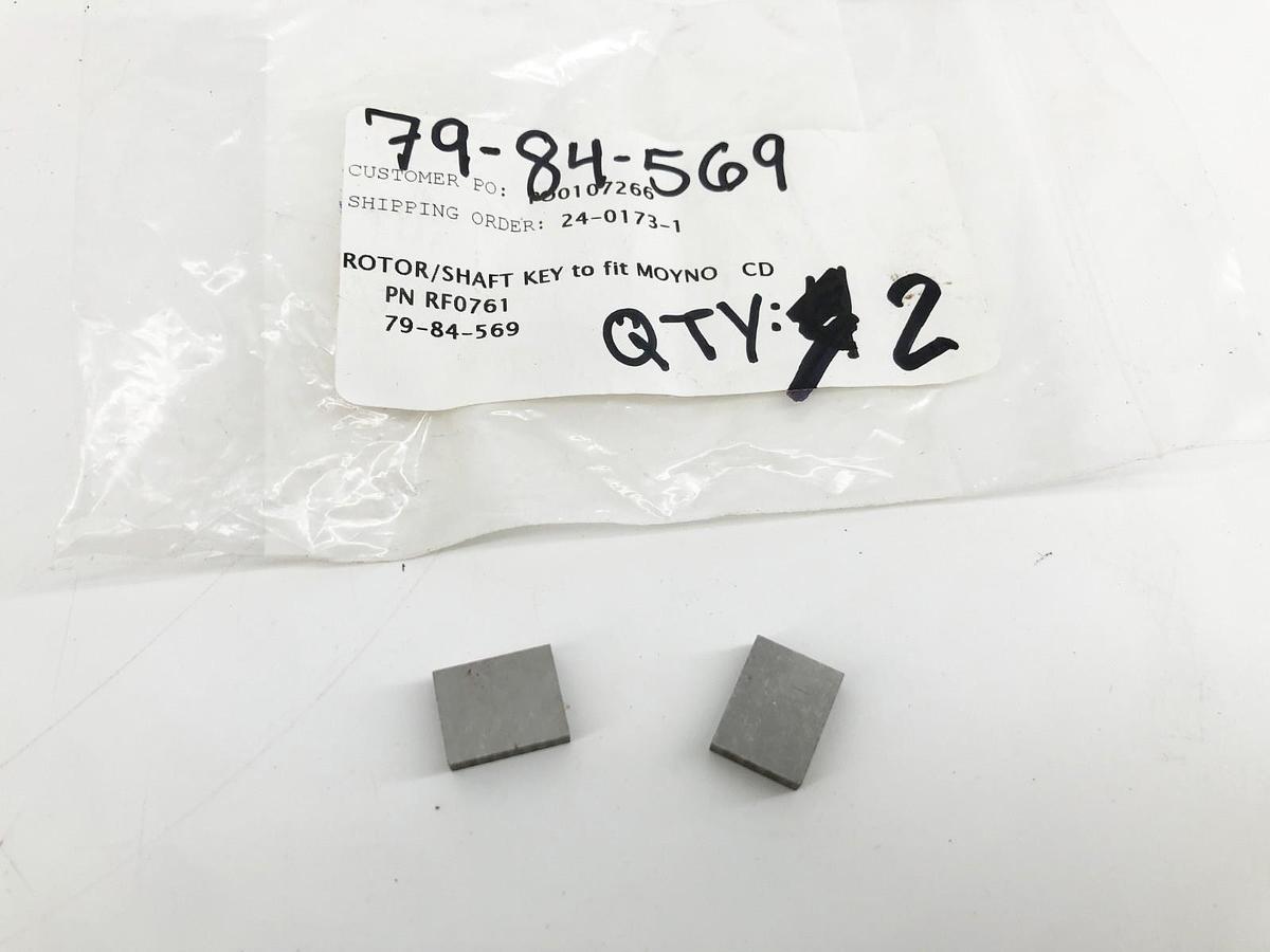 Lot of 2 New RF0761 Rotor/Shaft Keys for Moyno - No Box