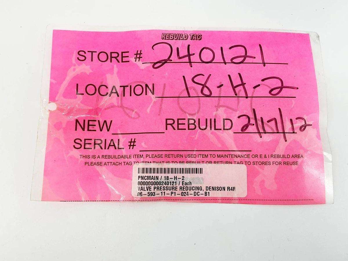 Refurbished New Denison R4R06-533-11-P12 Pressure Reducing Valve 026-20023-0 - Refurbished