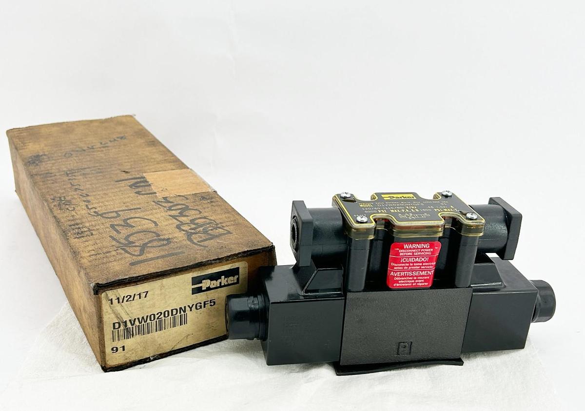 New Parker D1VW020DNYGF5-91 Hydraulic Solenoid Valve 120V .52A 5000PSI