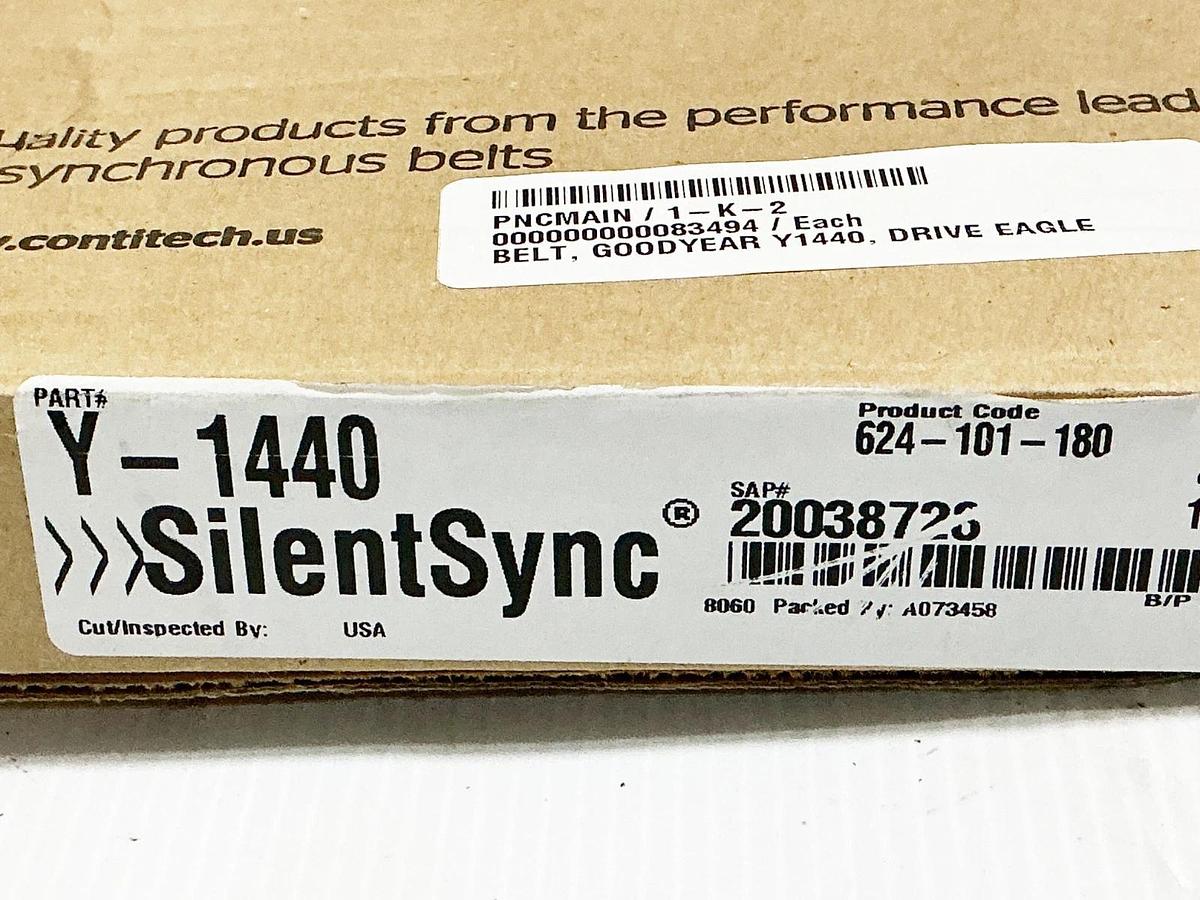 New Continental Y-1440 Synchronous Belt 8MM Pitch 1440MM 180T