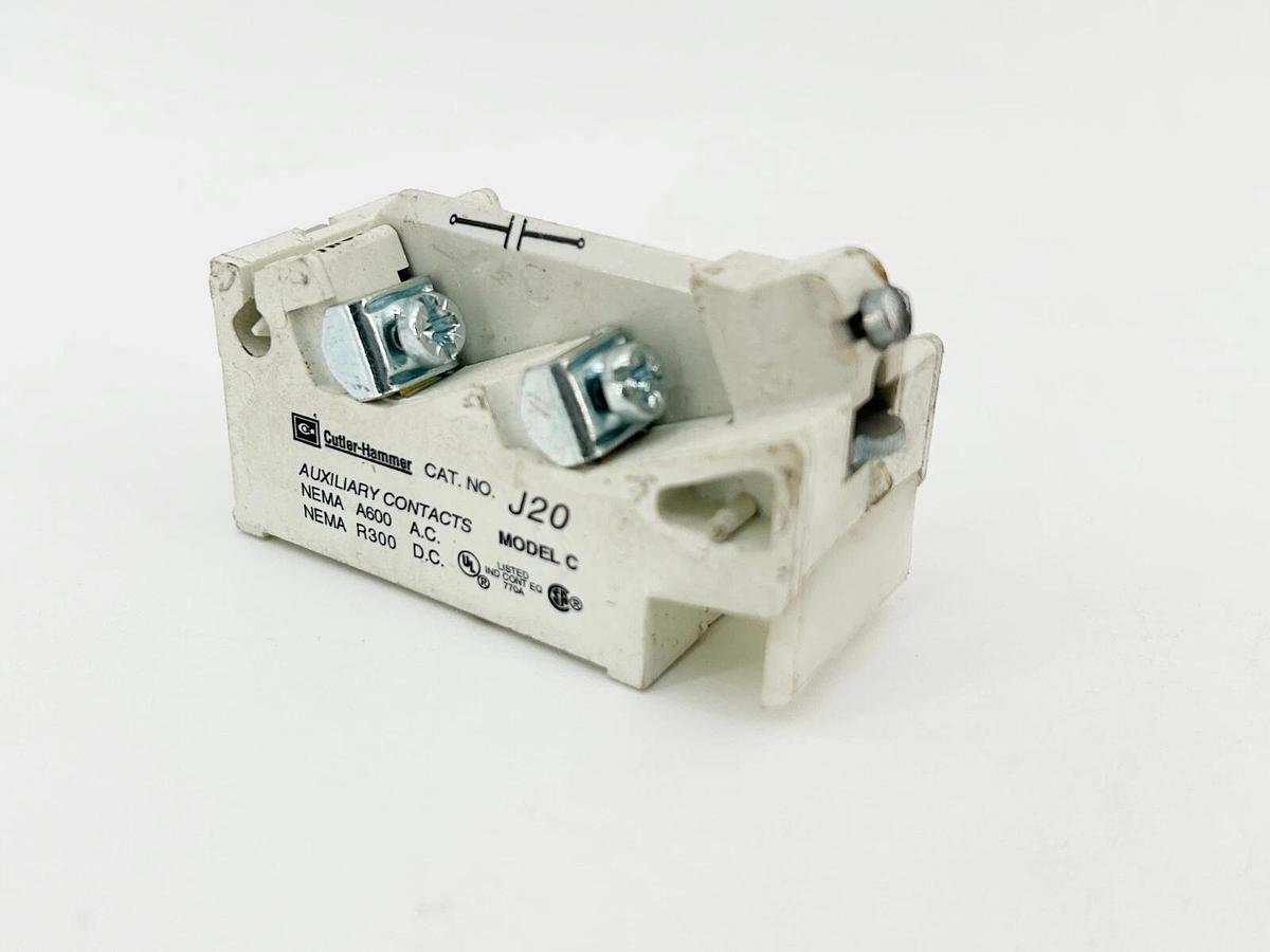Used Cutler-Hammer J20 Auxiliary Contact 9084A17G02 Model C