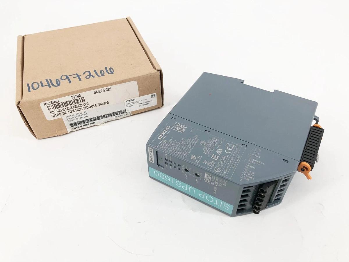 New Siemens 6EP4136-3AB00-0AY0 SITOP UPS1600 Power Supply 24VDC 20A