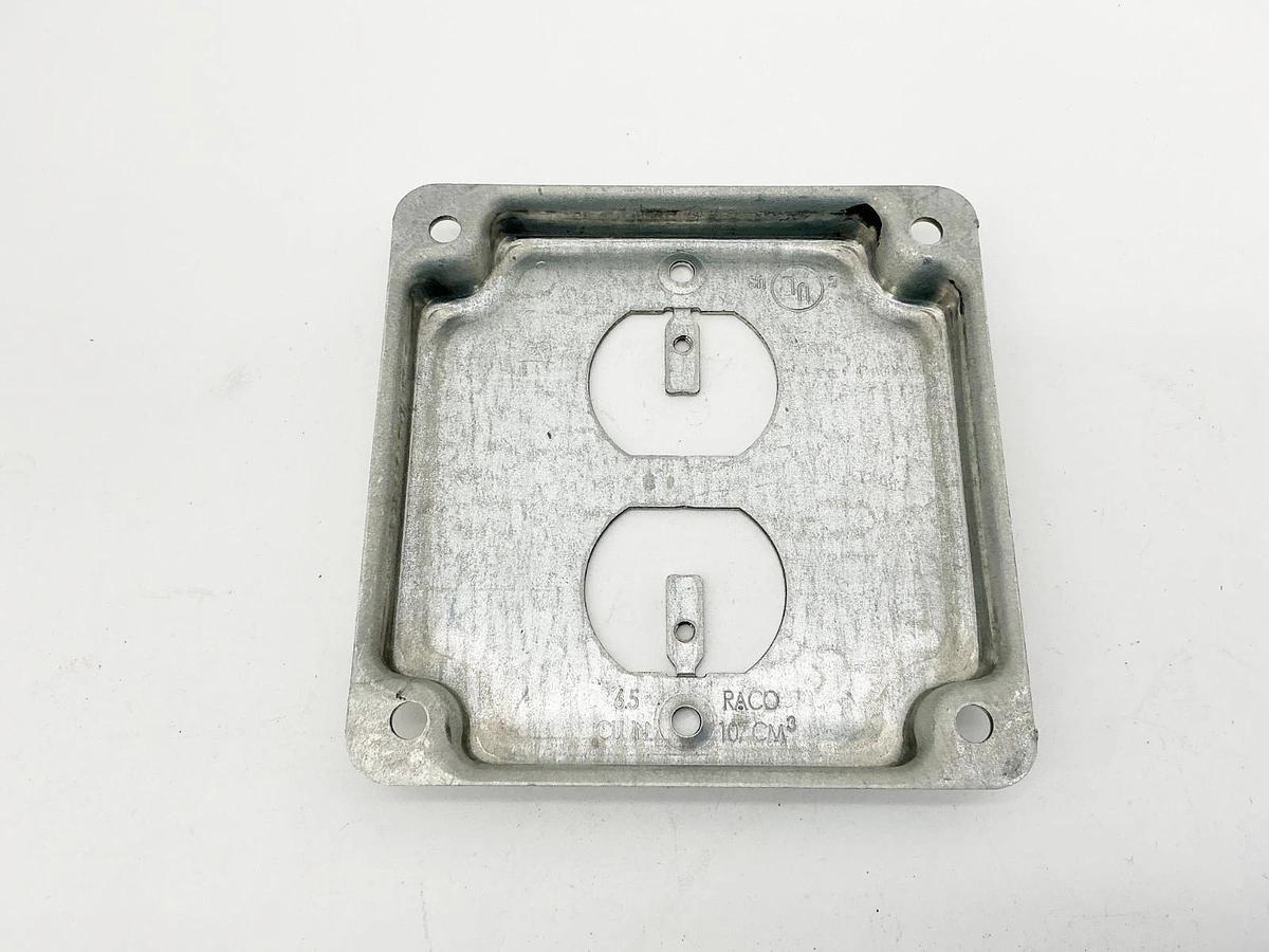 New Box of 7 Hubbell 902C 4" Square Cover Duplex Receptacle