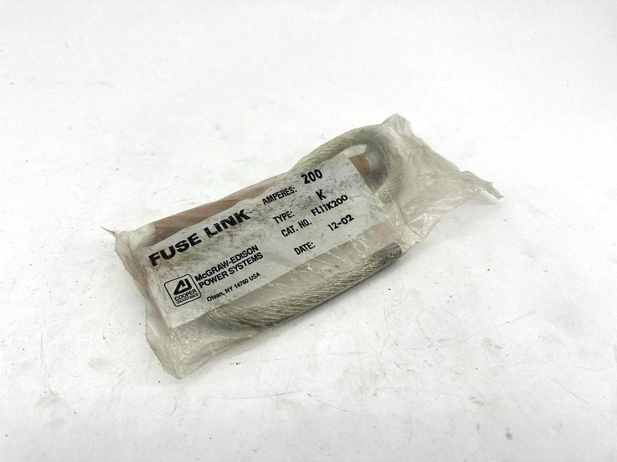 New Cooper FL11K200 Fuse Link 200A Type K McGraw-Edison Power Systems