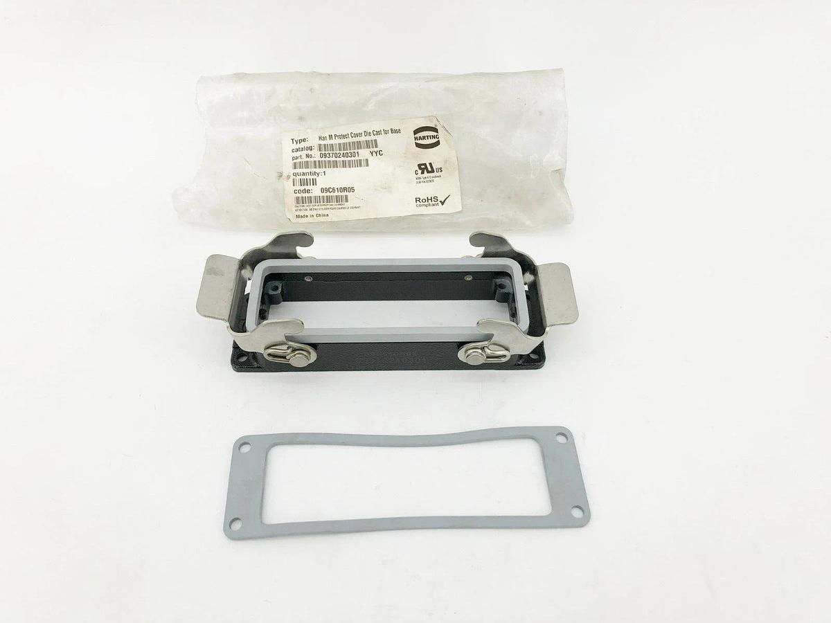 New Harting 09370240301 Two Lever Locking Bulkhead Housing HAN24M-HBM-DL