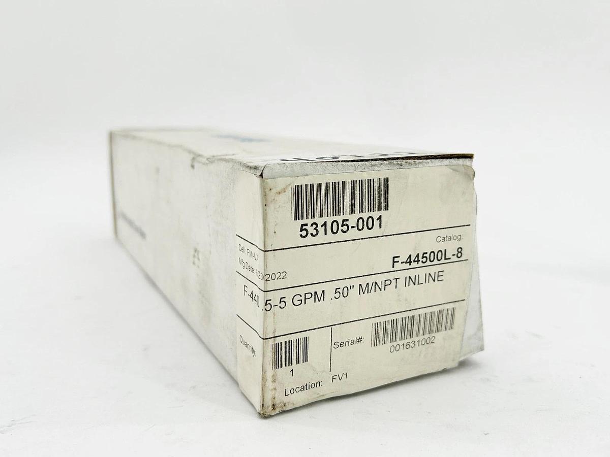 New Blue-White F-44500L-8 Flowmeter 5-5GPM 2" Scale 50" M/NPT 53105-001